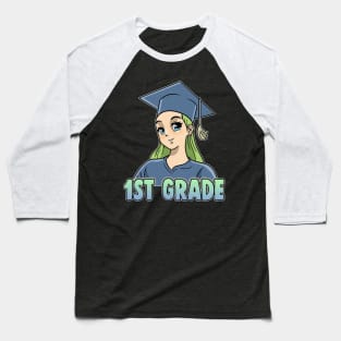 1st Grade Anime Otaku Kawaii Preschool First Grade Baseball T-Shirt